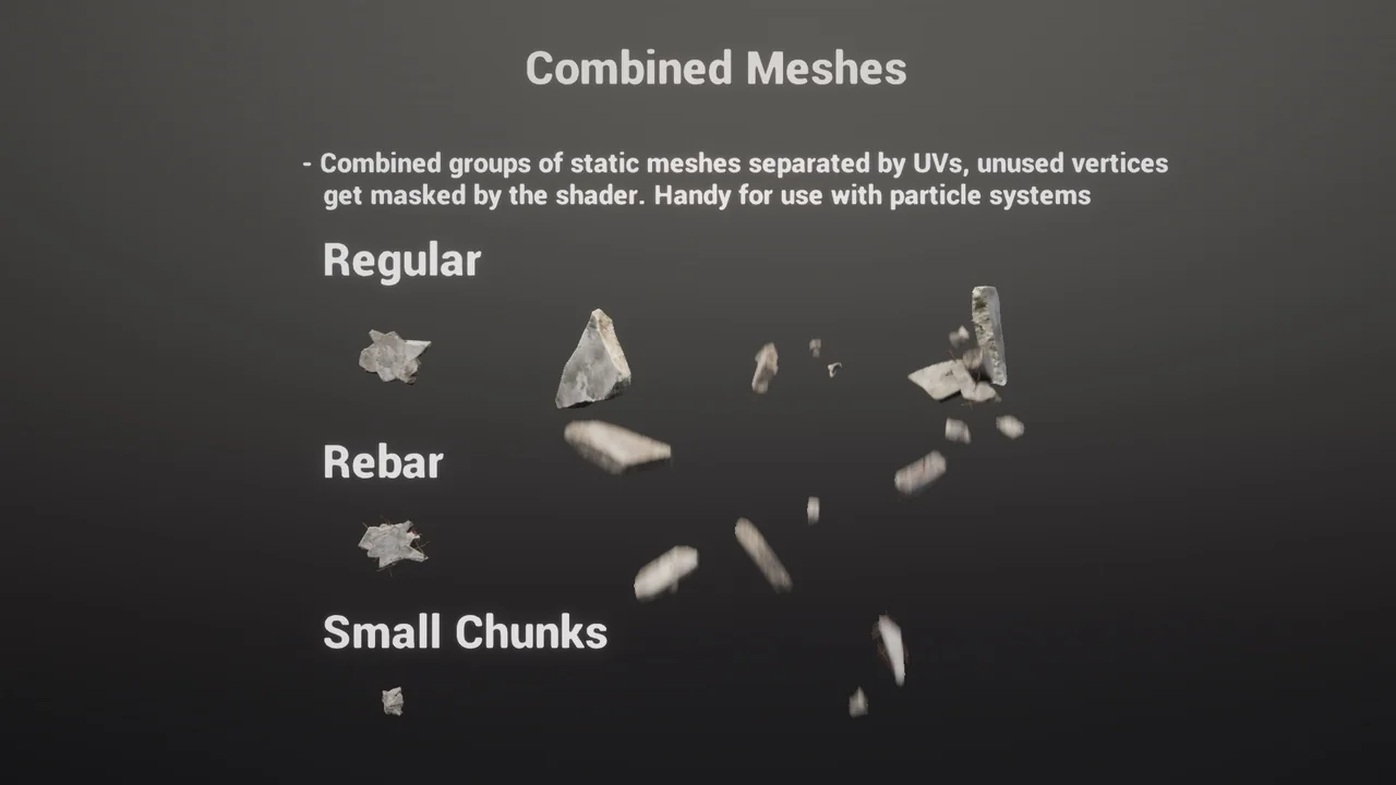 Concrete Debris VFX Pack asset