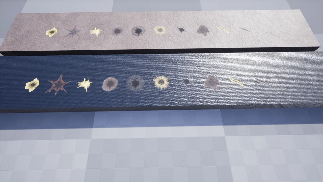 Battle Damaged Decals 1 asset