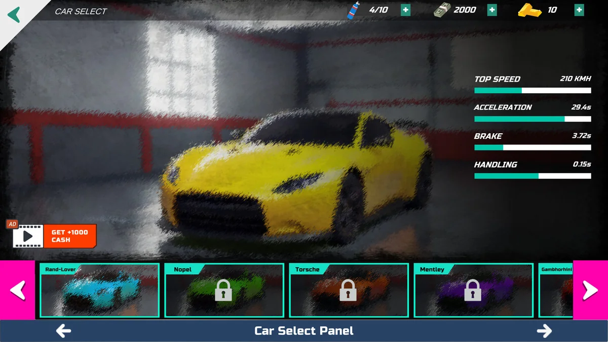 Universal Car Games UI Pack asset