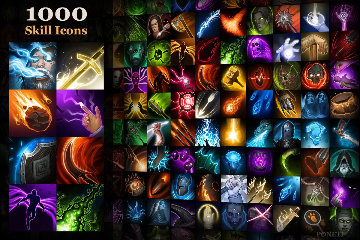 5000 Fantasy Icons asset