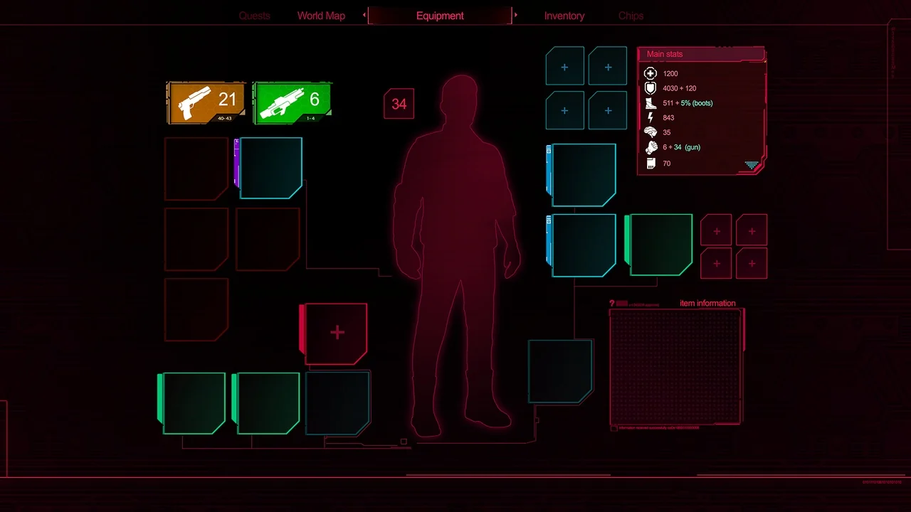 Cyberpunk RPG UI asset