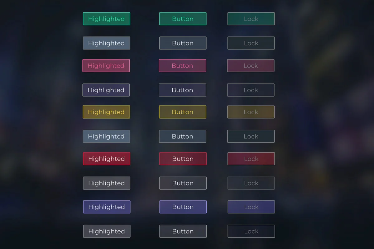 Flat Dark Themed GUI / UI Kit – over 600 PNG ! asset