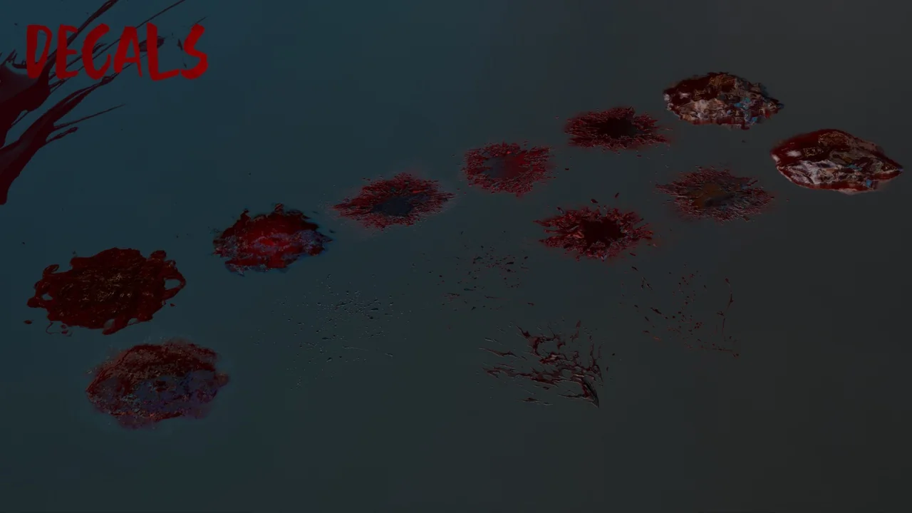 Realistic Blood VFX (Niagara Blood Effects, Blood VFX, Blood, Blood VFX) asset