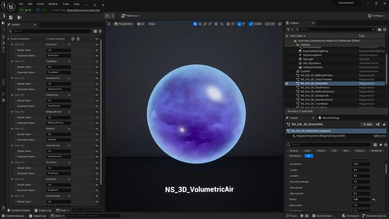 Magic Orb VFX and Material asset