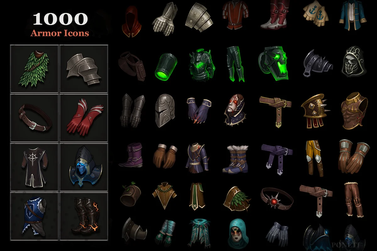 5000 Fantasy Icons asset