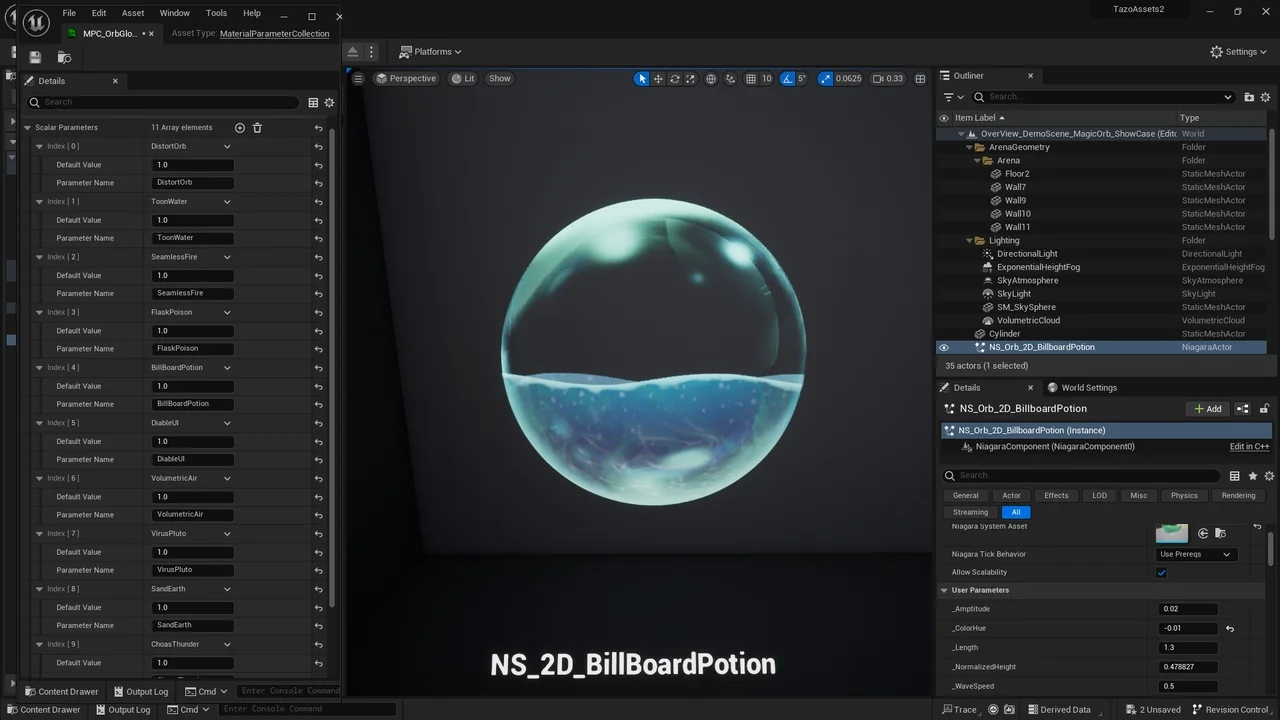 Magic Orb VFX and Material asset