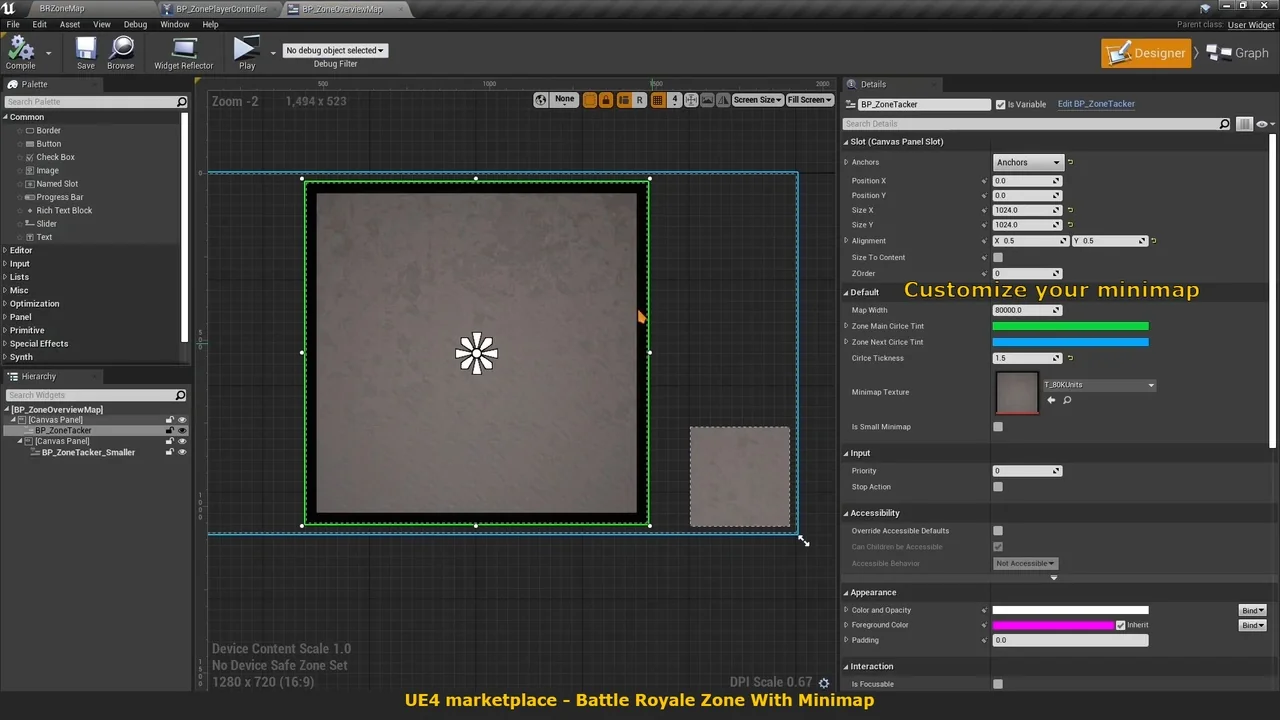 Battle Royale Zone With Minimap asset