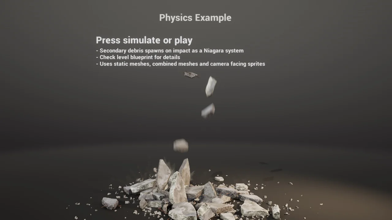 Concrete Debris VFX Pack asset