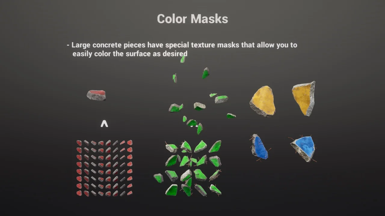 Concrete Debris VFX Pack asset