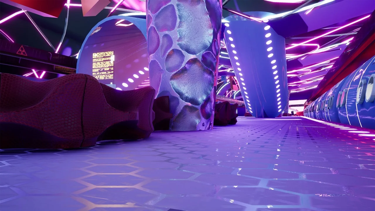 SUBWAY HYPERLOOP TRAIN STATION MODULAR FUTURISTIC SCI FI asset