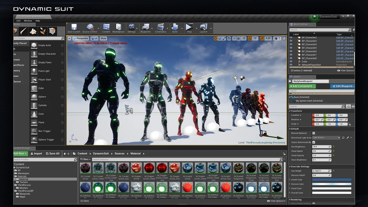 UE4 Mannequin Dynamic Suit Pack (PBR) asset