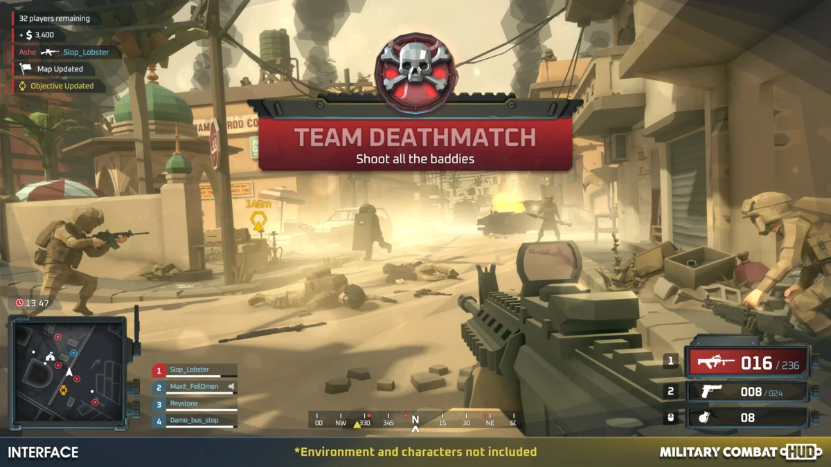Military Combat HUD – Synty INTERFACE – GUI asset