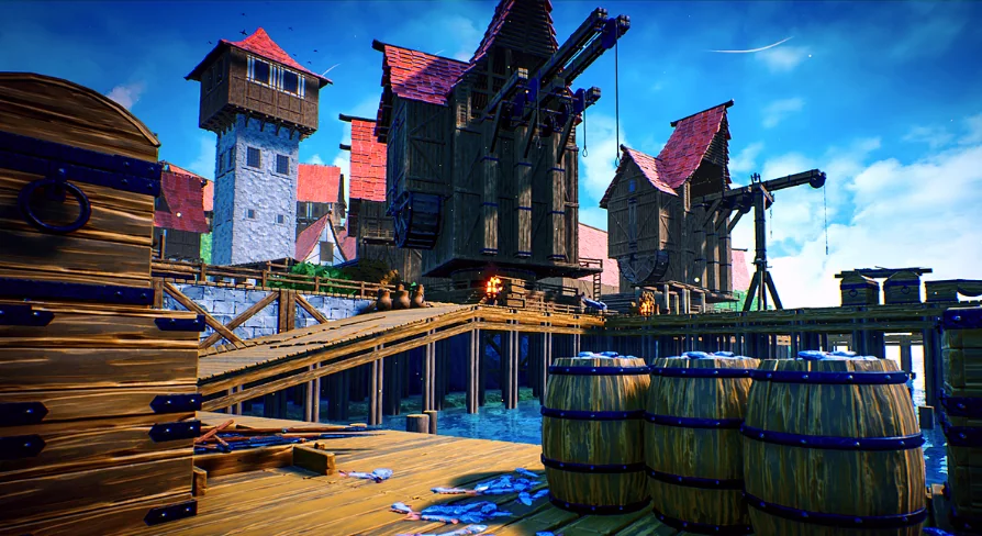 Modular Medieval Docks / Harbor (Medieval Town, Stylized Town, Town, City)