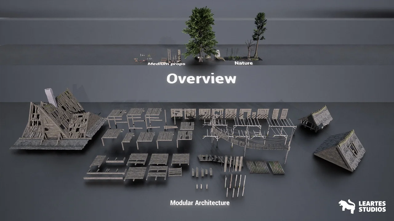 Witch Village Environment ( Witch Village Village Village House House Modular ) asset