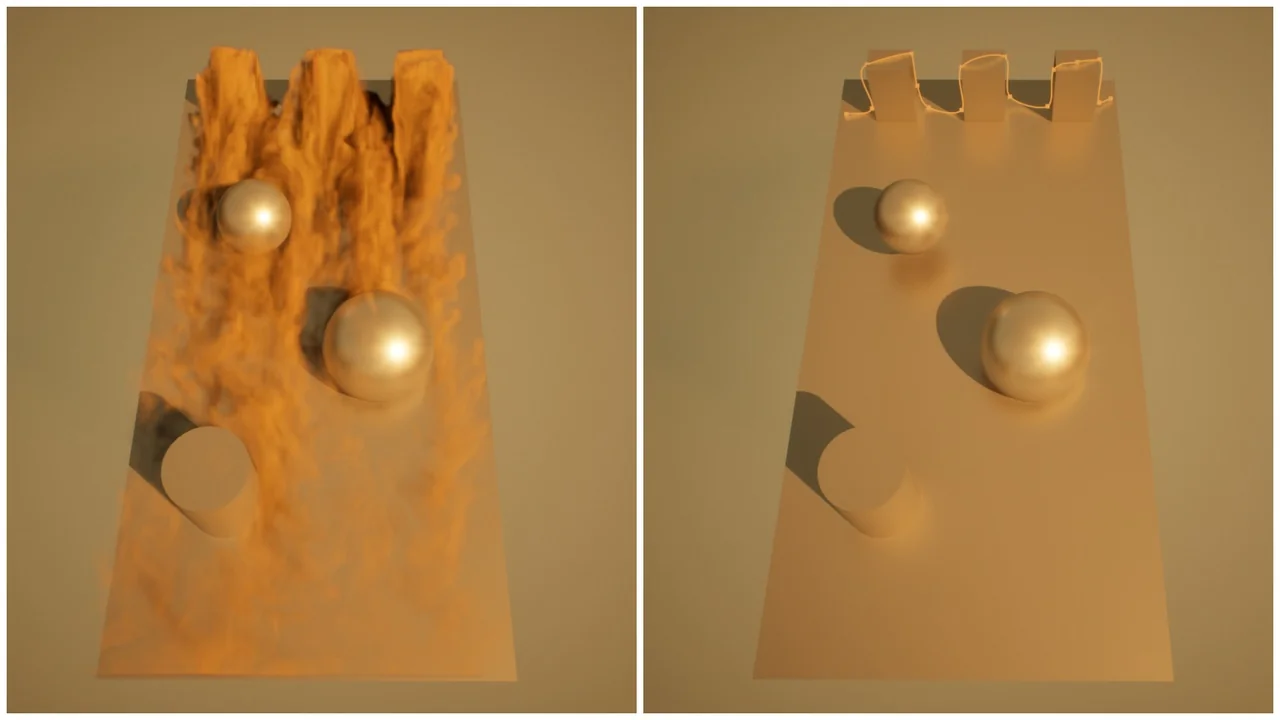 Smoke and Fire Spline – Niagara Fluids asset