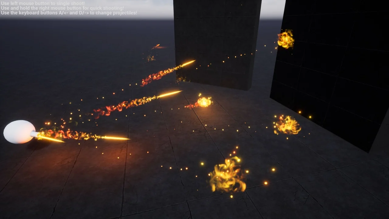 Niagara Projectiles Vol.1 asset