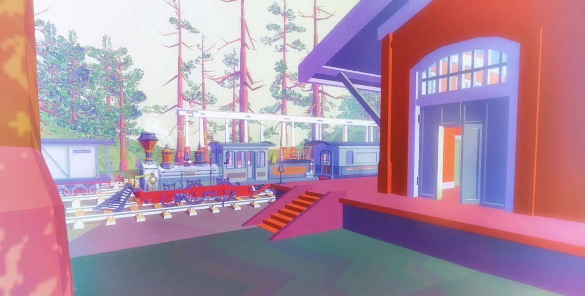 Steam Trains and Stations (Low Poly) asset