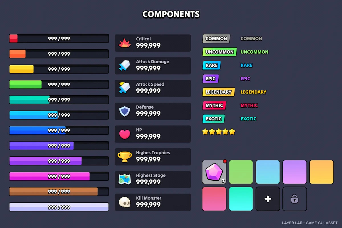 GUI – Casual Fantasy asset