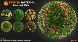 6 Stylize Material Grass And Stone