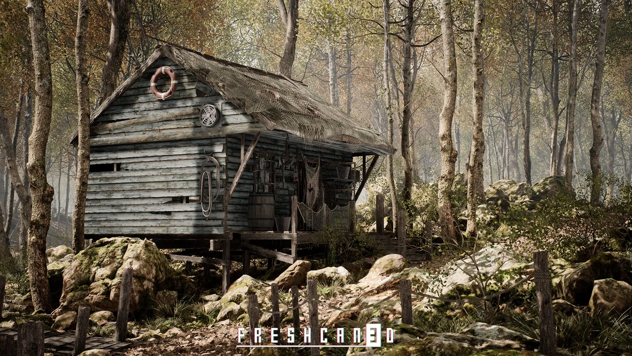 Survival Forest Cabin Bundle (Survival Environment, Forest House, Log House ) asset