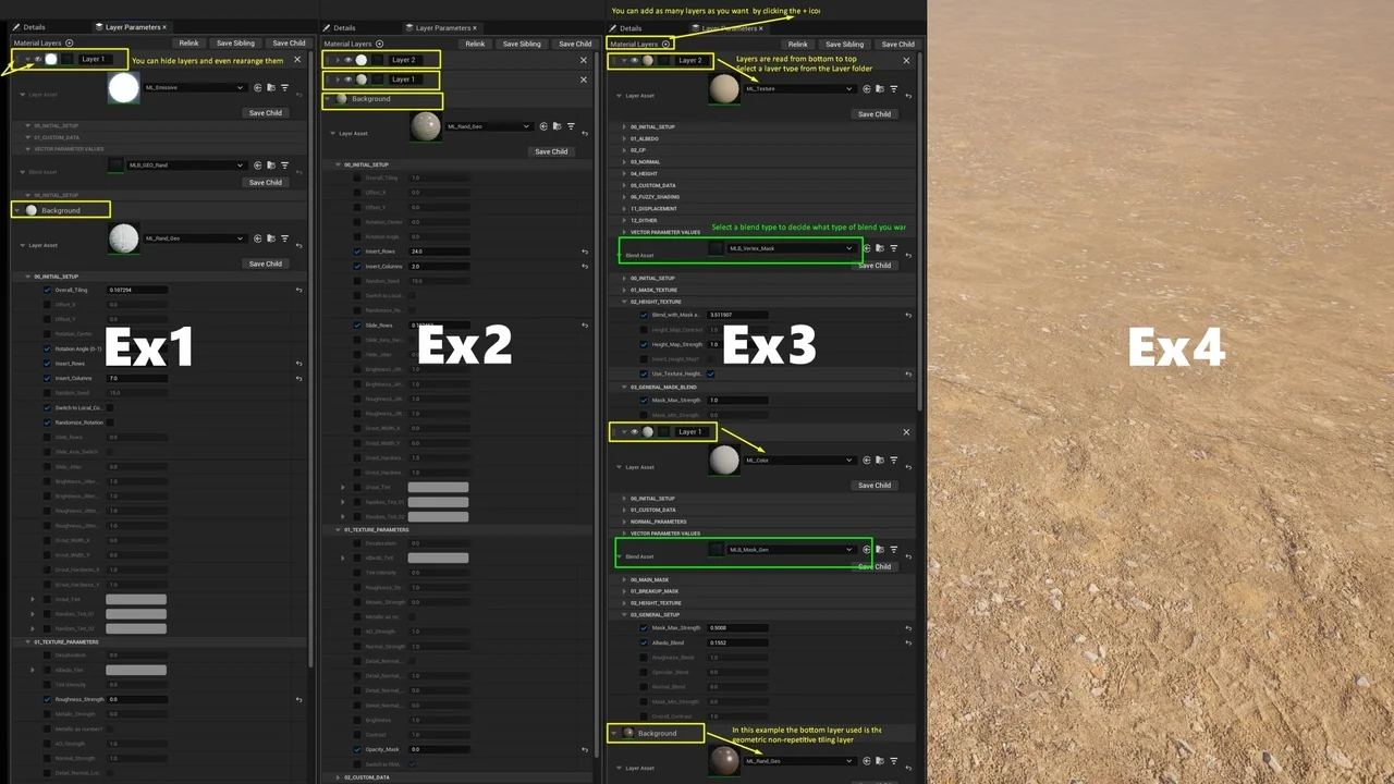EXTILE PLUS -Ultimate Non-Tiling Material Toolkit for Unreal Engine Environments asset