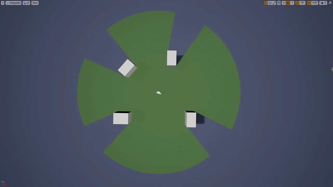 Line Of Sight. Dynamic mesh. asset