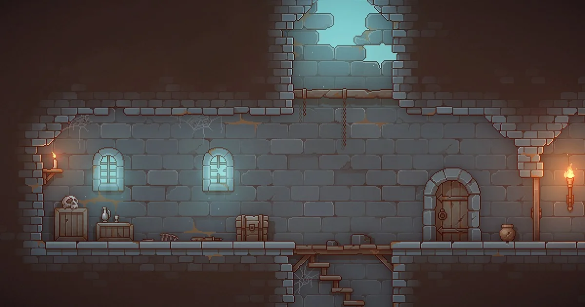 Pixel Art Platformer - Dungeon