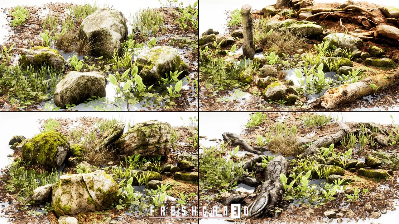 Survival Forest Cabin Bundle (Survival Environment, Forest House, Log House ) asset