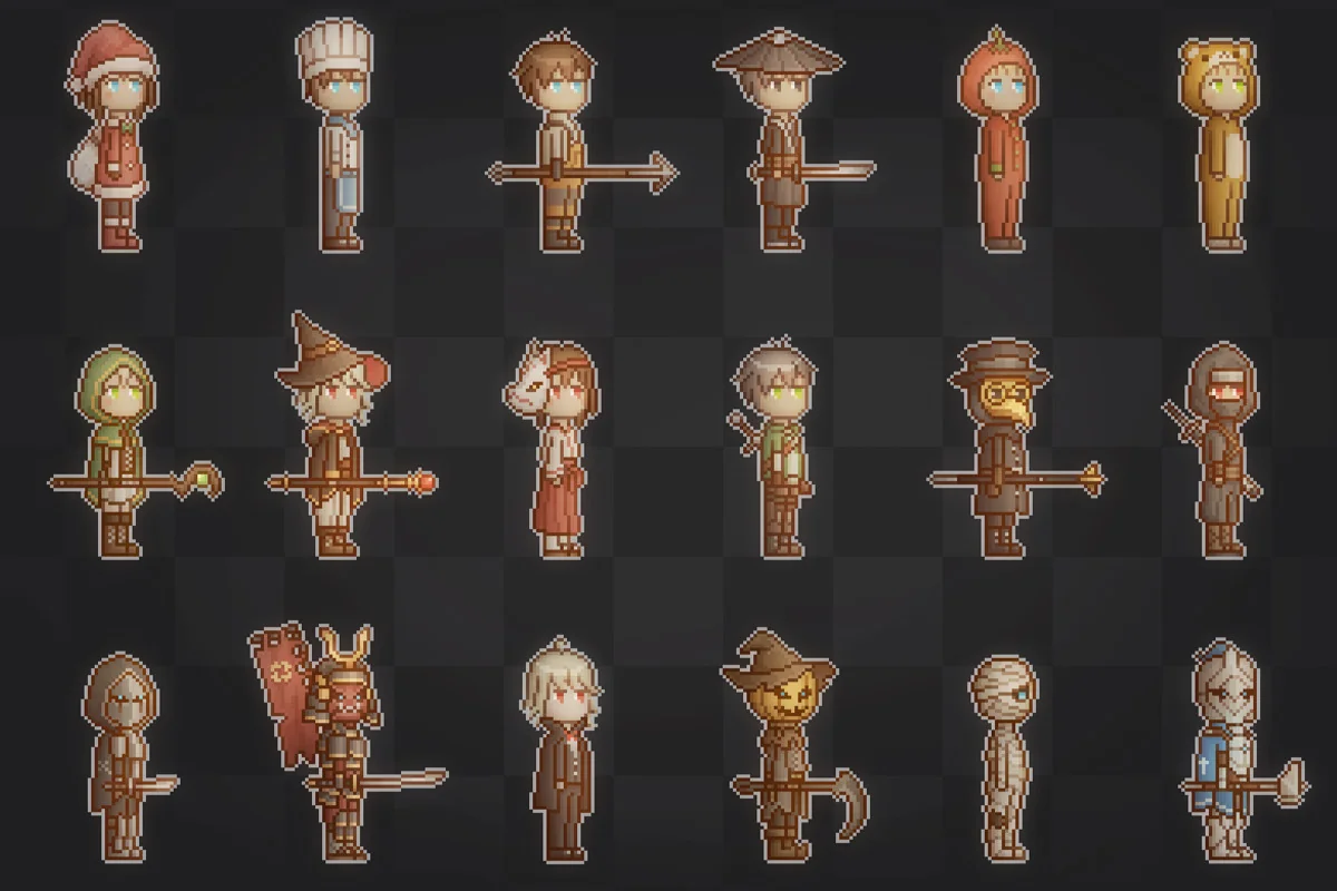 Customizable Pixel Character asset