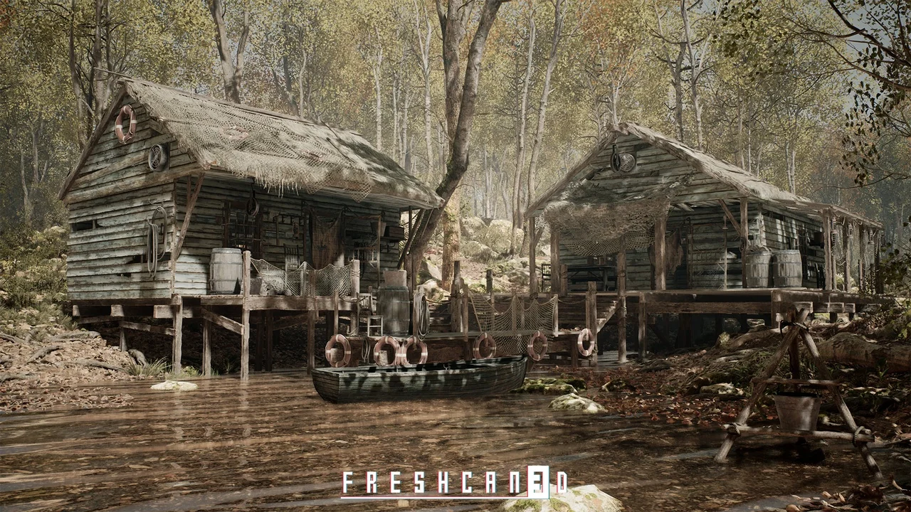 Survival Forest Cabin Bundle (Survival Environment, Forest House, Log House ) asset