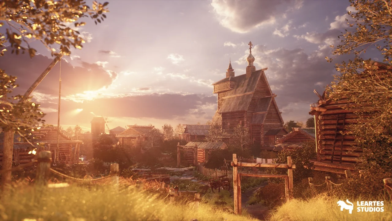 Medieval Russian Village asset