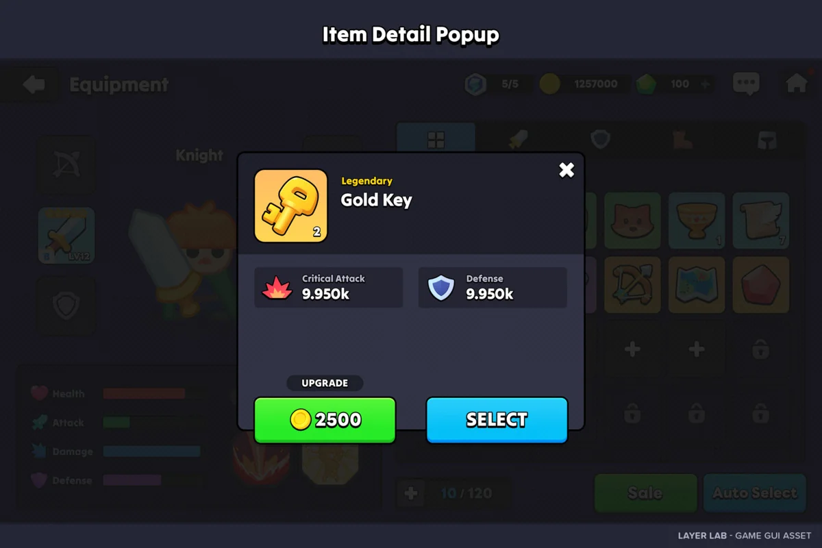 GUI – Casual Fantasy asset