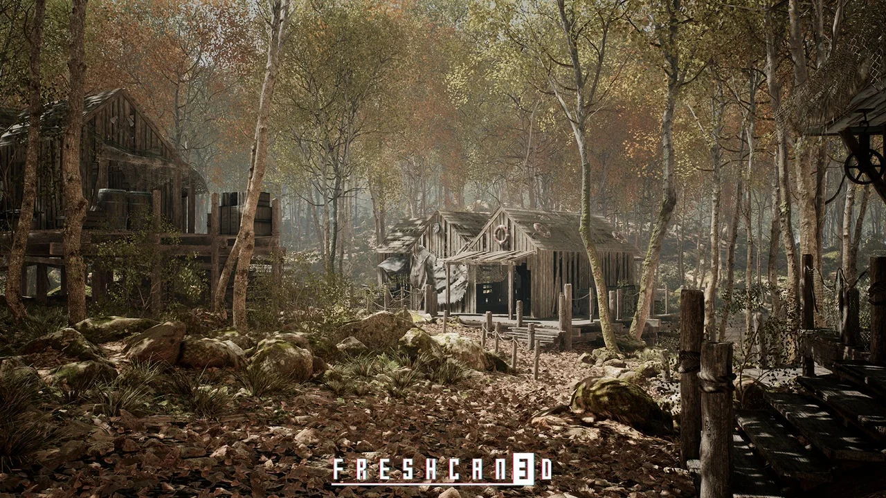 Survival Forest Cabin Bundle (Survival Environment, Forest House, Log House ) asset