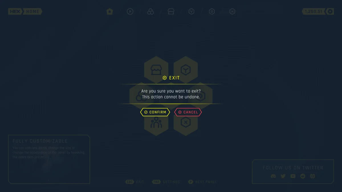 Hex – Complete Stylish UI asset