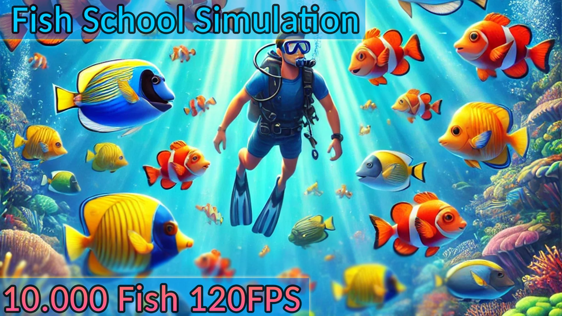 Advanced Flock System – Multithreaded Fish AI and Reactive School Behavior