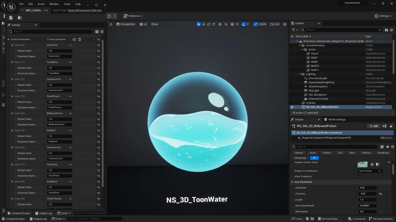 Magic Orb VFX and Material asset