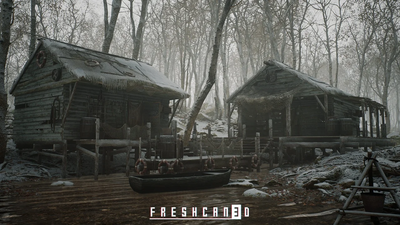 Survival Forest Cabin Bundle (Survival Environment, Forest House, Log House ) asset