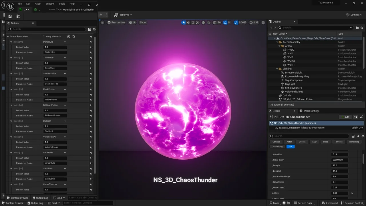 Magic Orb VFX and Material asset