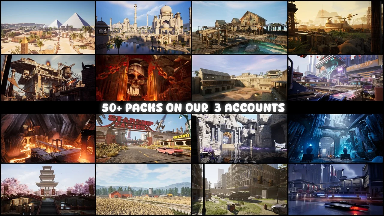 Desert Science Fiction City Modular Pack asset