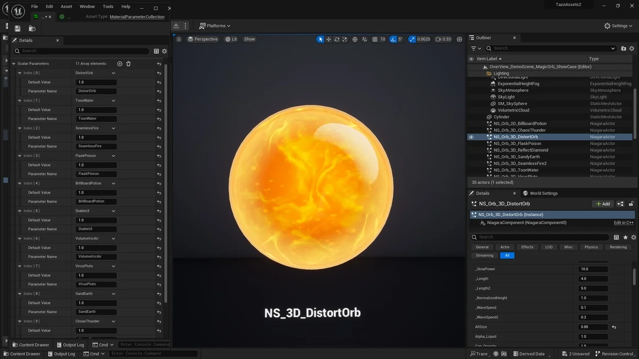 Magic Orb VFX and Material asset
