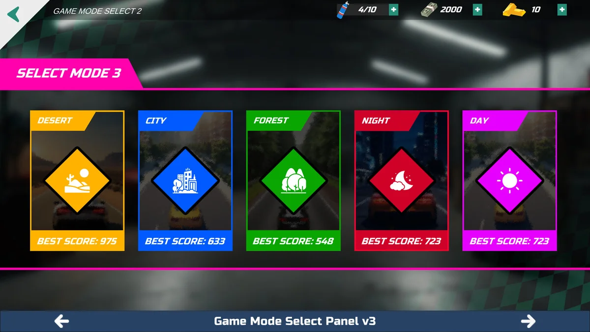 Universal Car Games UI Pack asset