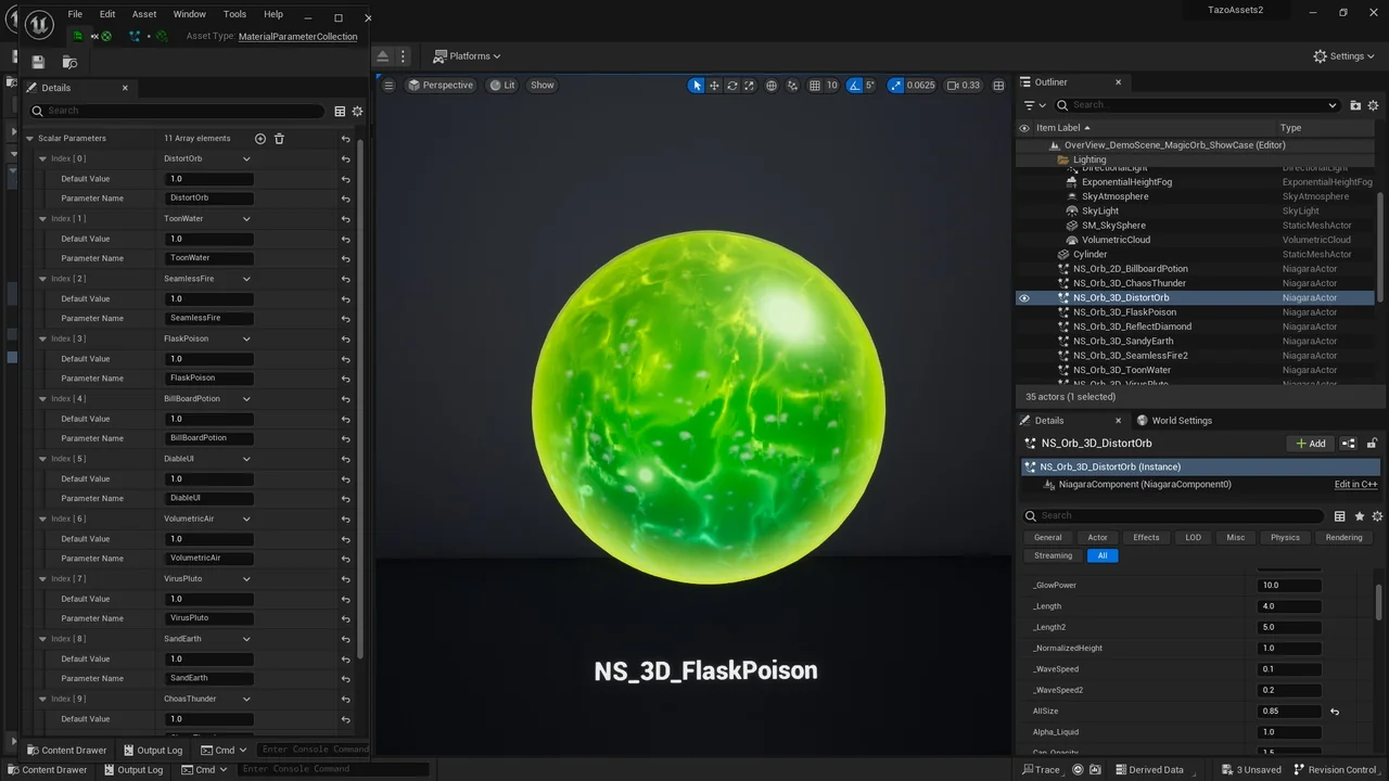 Magic Orb VFX and Material asset