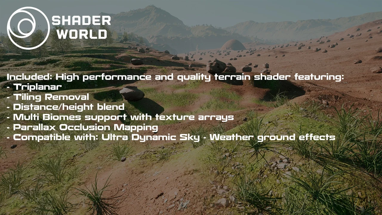 Shader World Plugin : Procedural Terrain, Oceans, Foliage, GPU-accelerated asset