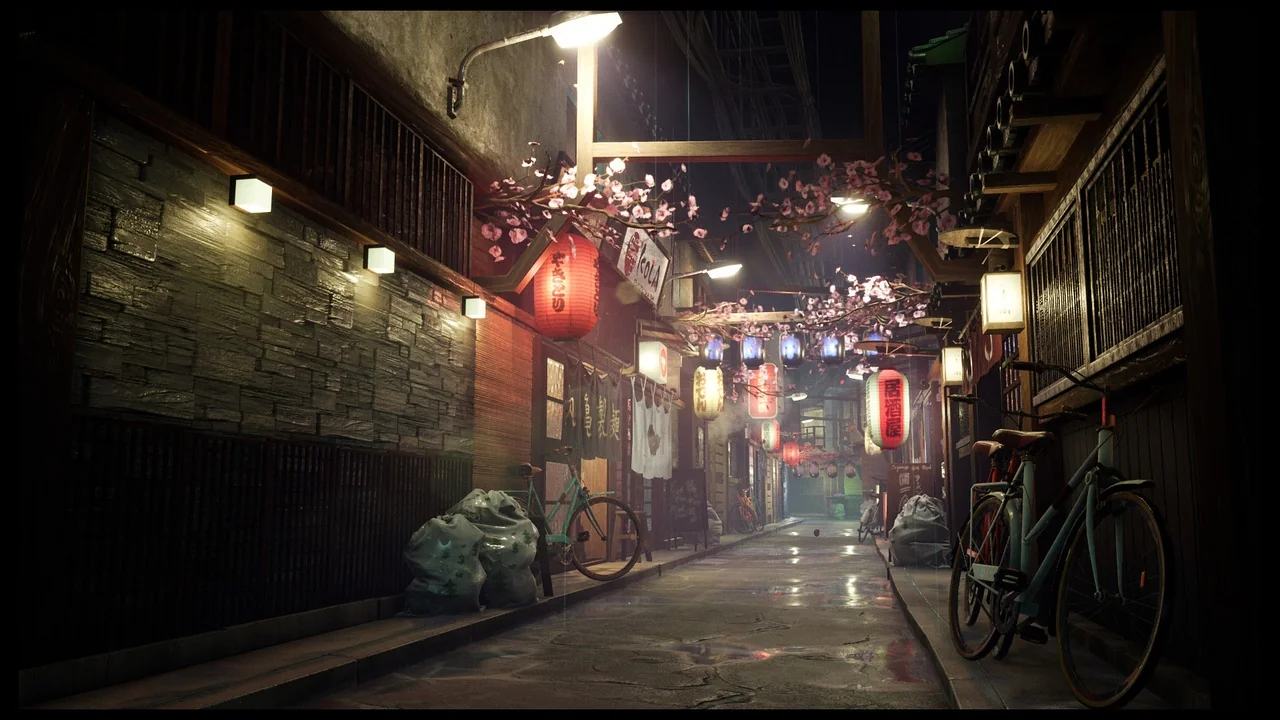 A Japanese alley environment pack asset
