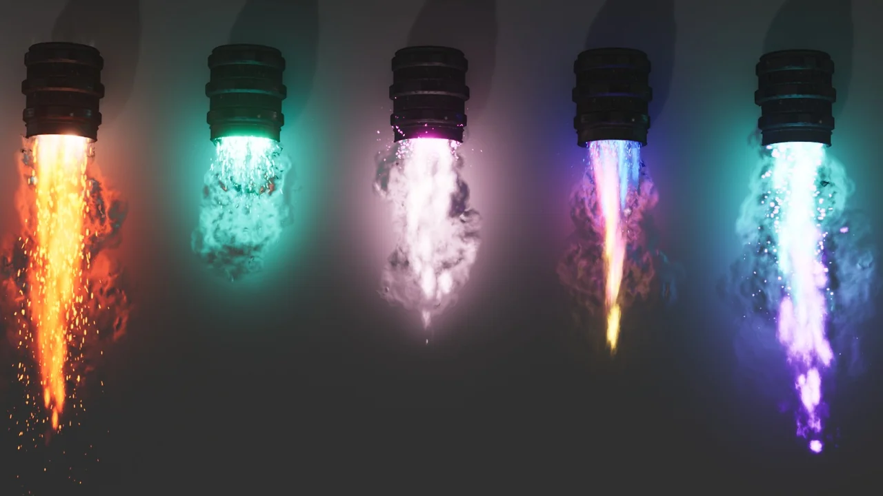 Rocket Thruster Exhaust FX asset