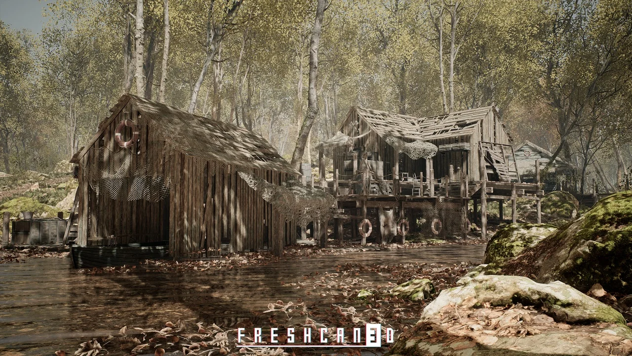Survival Forest Cabin Bundle (Survival Environment, Forest House, Log House ) asset