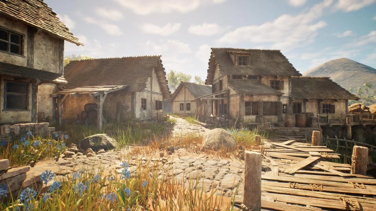 Medieval Seaside Village asset