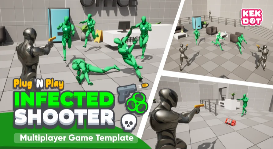Infected – Multiplayer Zombie Survival Third Person Shooter Template – By Kekdot