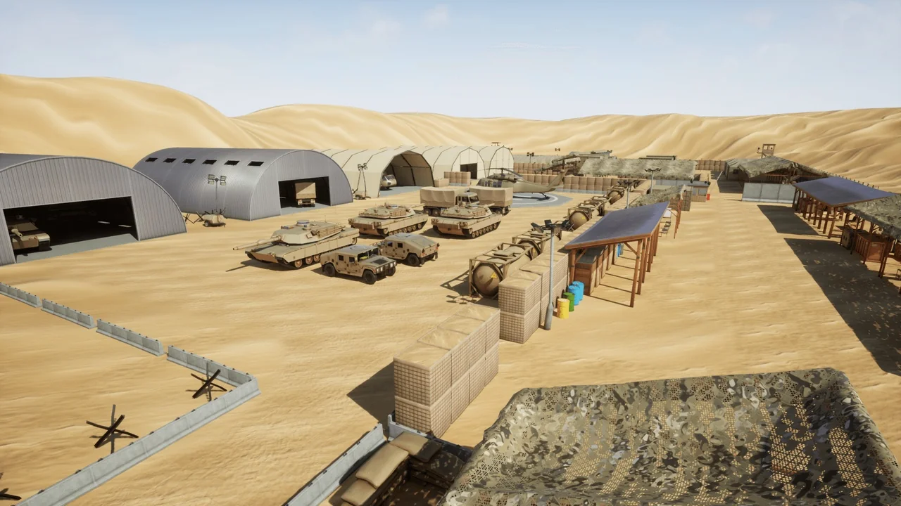 Stylized Military Base asset