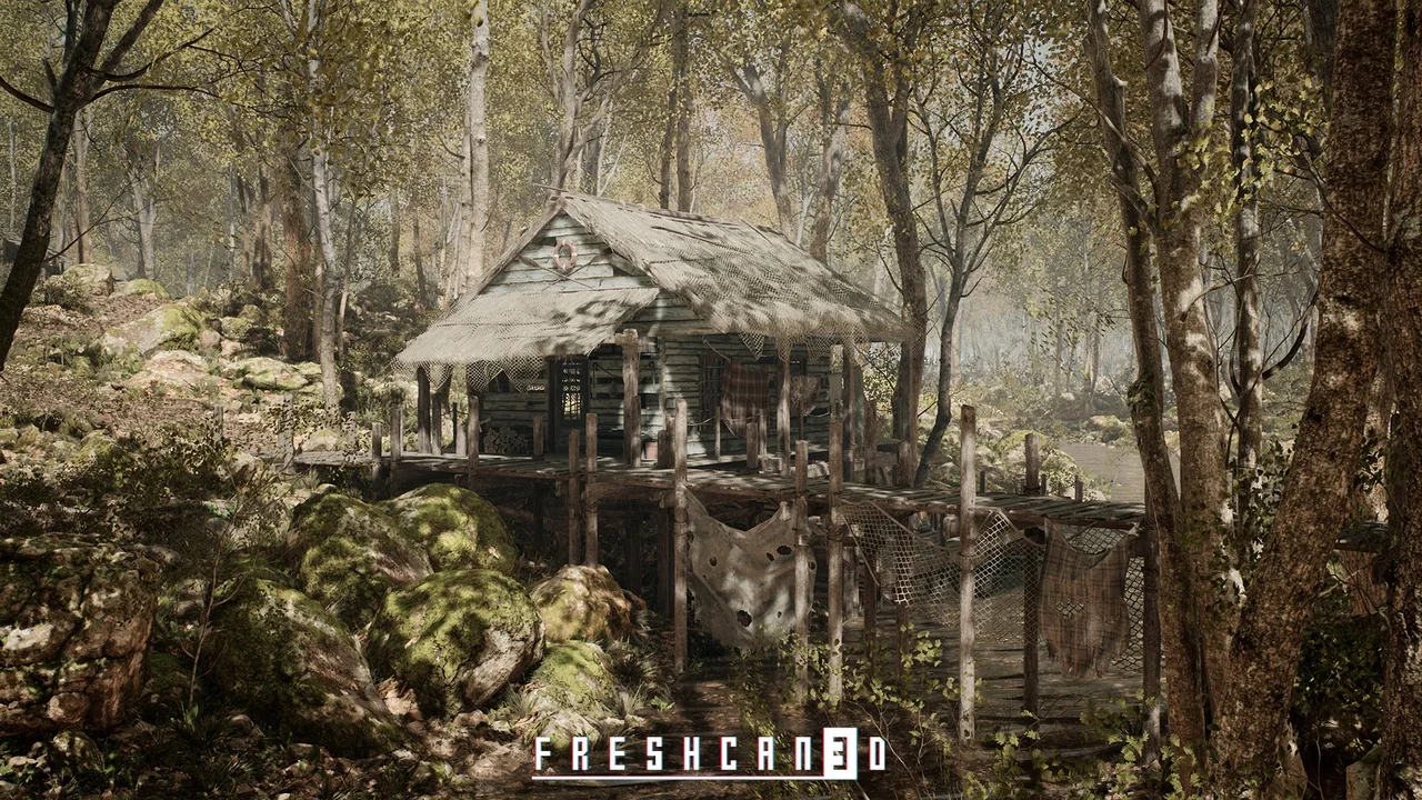 Survival Forest Cabin Bundle (Survival Environment, Forest House, Log House ) asset